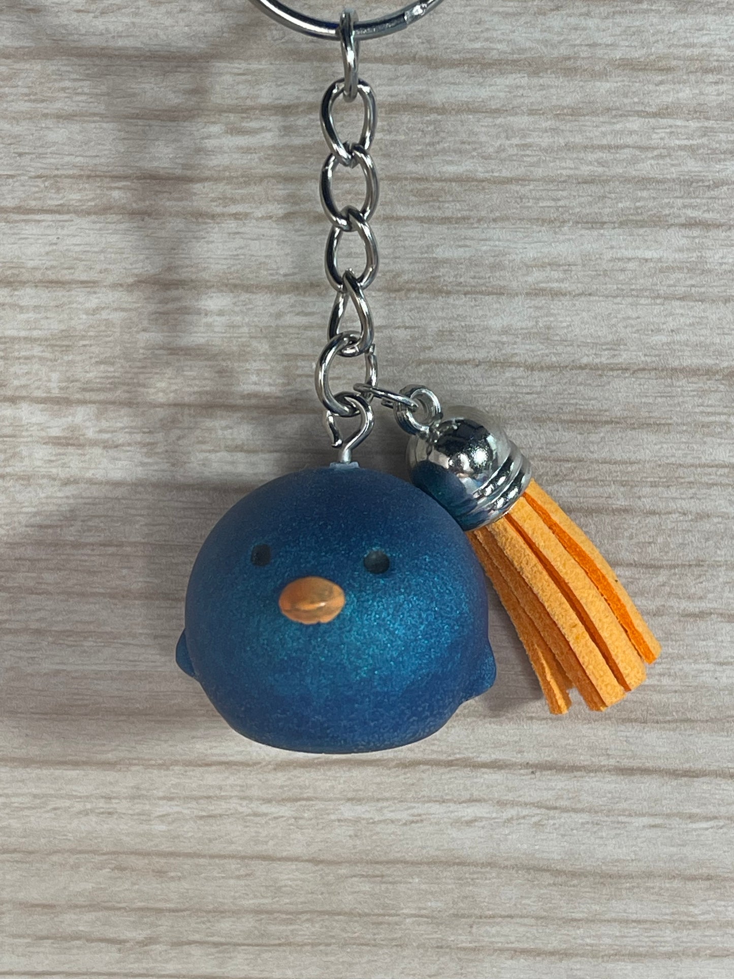 Matte Blue Duck Keychain