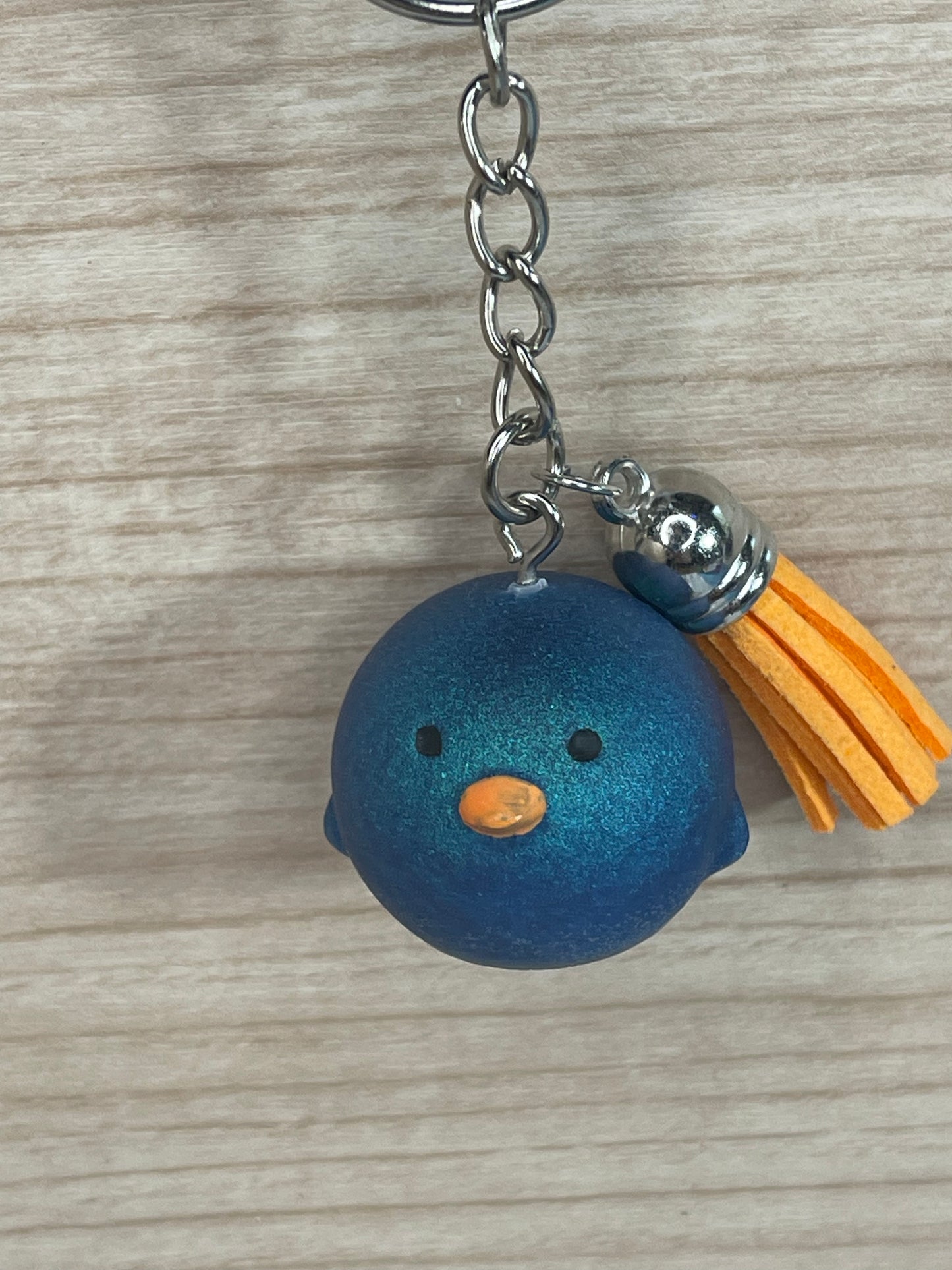 Matte Blue Duck Keychain