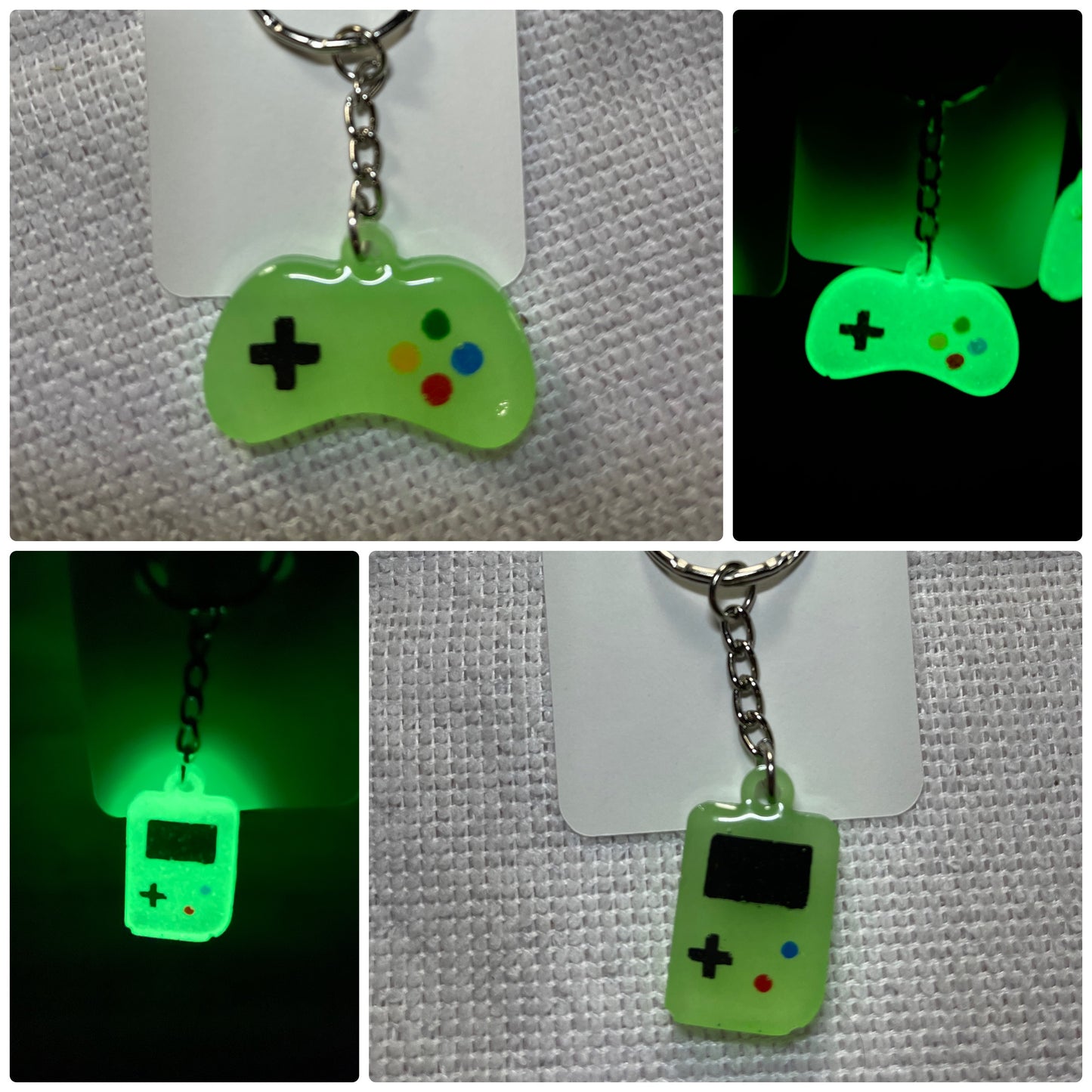 Gamer Keychain Glow in the Dark Controller