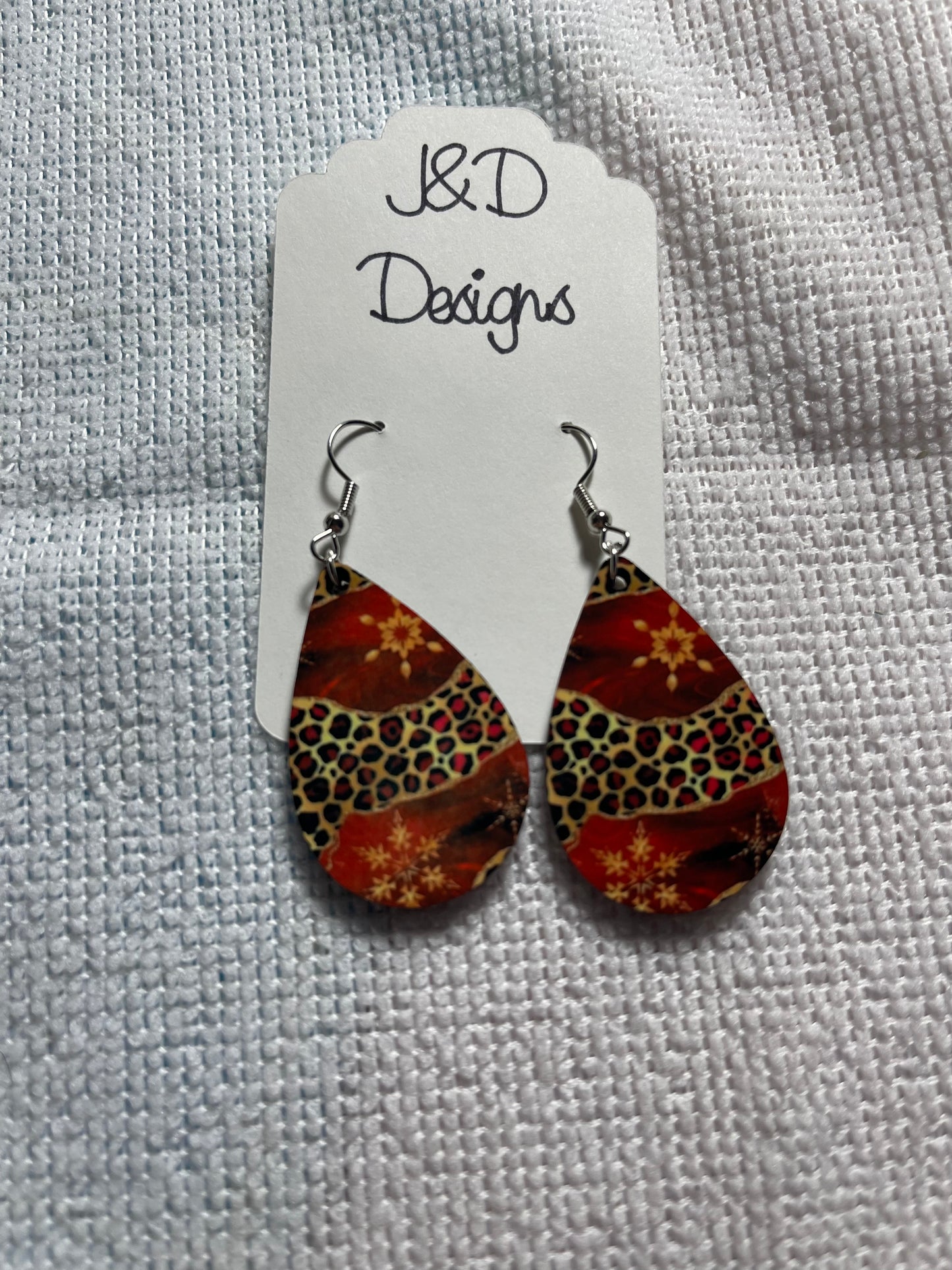 Teardrop Earrings - Multiple Styles Available - Skulls Christmas Leopard Antique