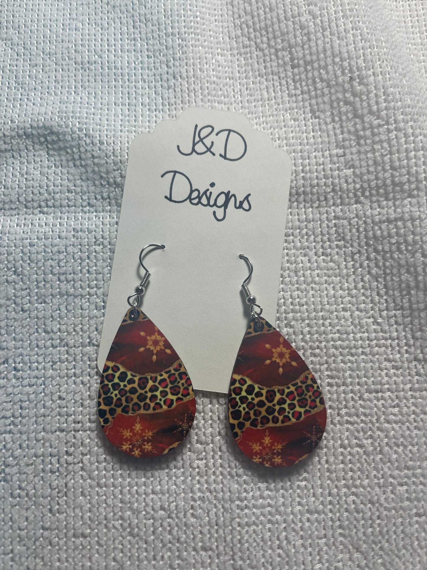 Teardrop Earrings - Multiple Styles Available - Skulls Christmas Leopard Antique